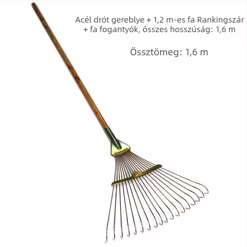 Kinyitható acélsodronyos lombseprő kerthez és otthoni használatra
