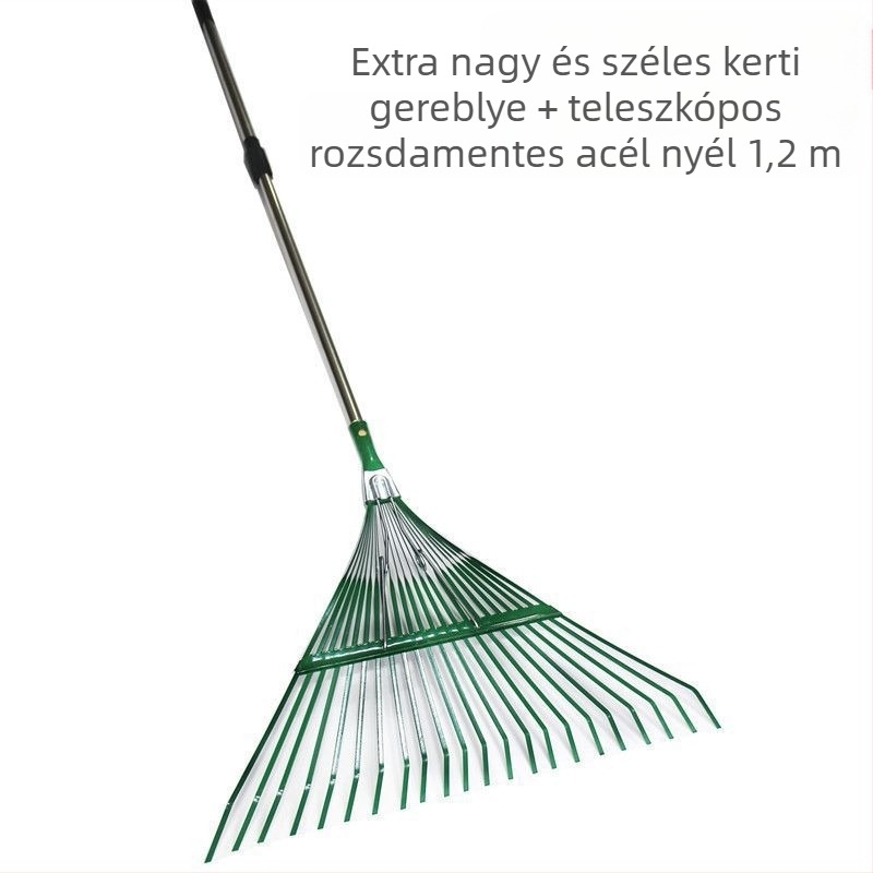 Kinyitható acélsodronyos lombseprő kerthez és otthoni használatra