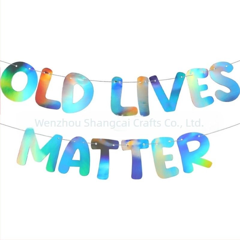 Old Lives Matter zászló – fotórekvizit születésnapi és nyugdíjas rendezvényre | Márka shangcai, Anyag: papír, Stílus: Celebrate, IP: No authorization