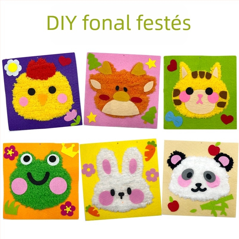 DIY anyagkészlet gyermekeknek – nemszőtt textil; fejleszti a látást, a kognitív fejlődést és a finommotorikát; 7–14 éveseknek