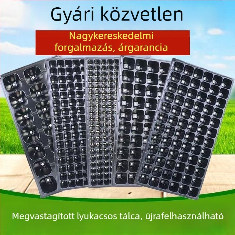 Zöldségnevelő tálca: zeller, koriander, rizs – különböző méretek, vastag falú, sík kerti tálca