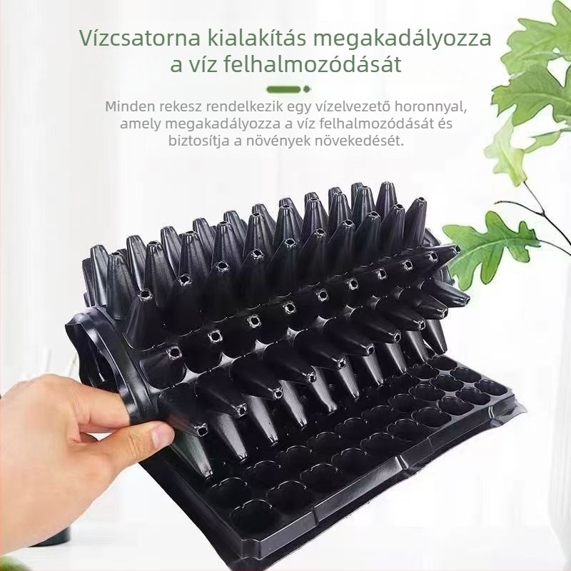 Zöldségnevelő tálca: zeller, koriander, rizs – különböző méretek, vastag falú, sík kerti tálca