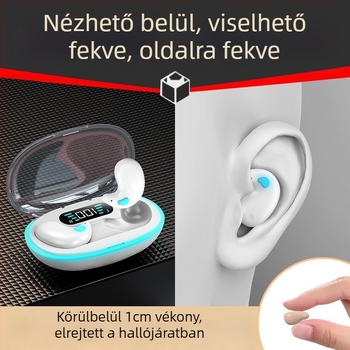 Ultra vékony mini vezeték nélküli Bluetooth fülhallgató, in-ear, Bluetooth 5.0, 10 m hatótáv, sztereó hívások, vízálló