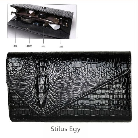 PU női clutch fedéllel, dupla vállpánttal, vízszintes négyzet alakú kivitel, belső zsebek telefonhoz, ID-hez és cipzáras zsebhez.