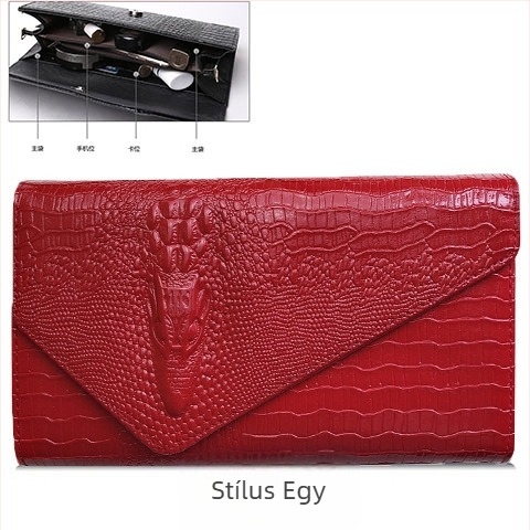 PU női clutch fedéllel, dupla vállpánttal, vízszintes négyzet alakú kivitel, belső zsebek telefonhoz, ID-hez és cipzáras zsebhez.