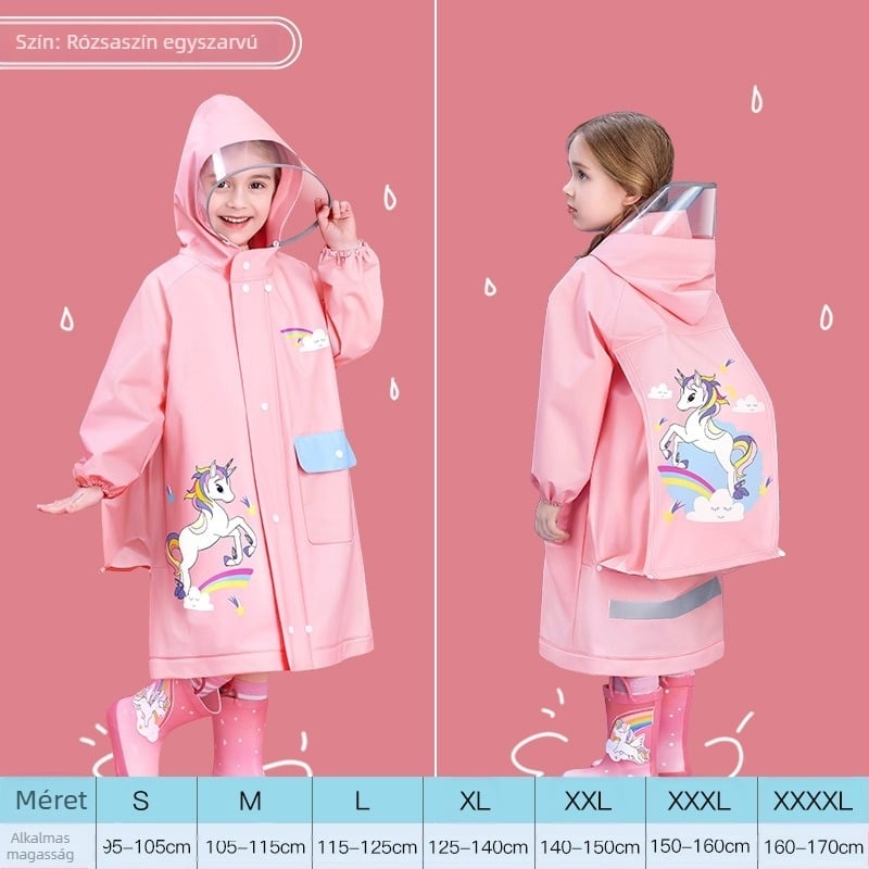 Gyerekeknek készült esőponcsó, EVA anyagból, vastagság 0.15, tömeg 250 g