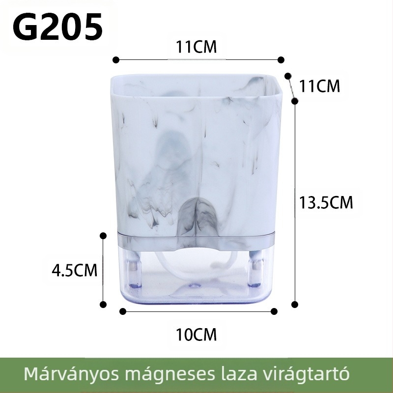 Oulinze virágcserép – műanyag, átlátszó, önöntöző vízellátás, korrózálló, asztali vagy padlóra helyezhető