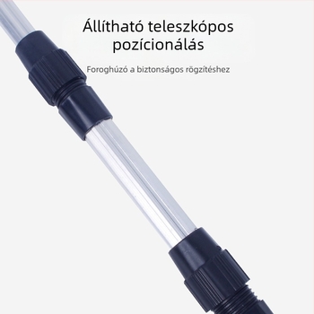 Alumínium ötvözetből készült háromszög alakú integrált horgász háló, összecsukható teleszkópos kézi háló finom szemmel, szájnyílás átmérője 40 cm, mélység 30 cm, összecsukható