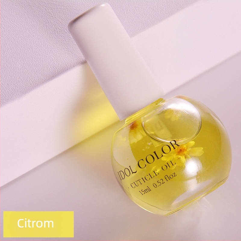 Körömlakk tápláló olajjal és szárított virágok kivonatával, körömágyápolás, 5 ml