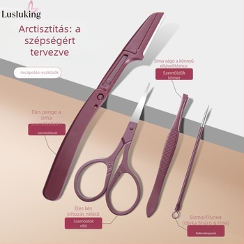 Körömvágó készlet – rozsdamentes acél és szénacél; durva bőr eltávolító reszelő; körömfelület csiszoló eszköz; körömvágó készlet; Lusluking