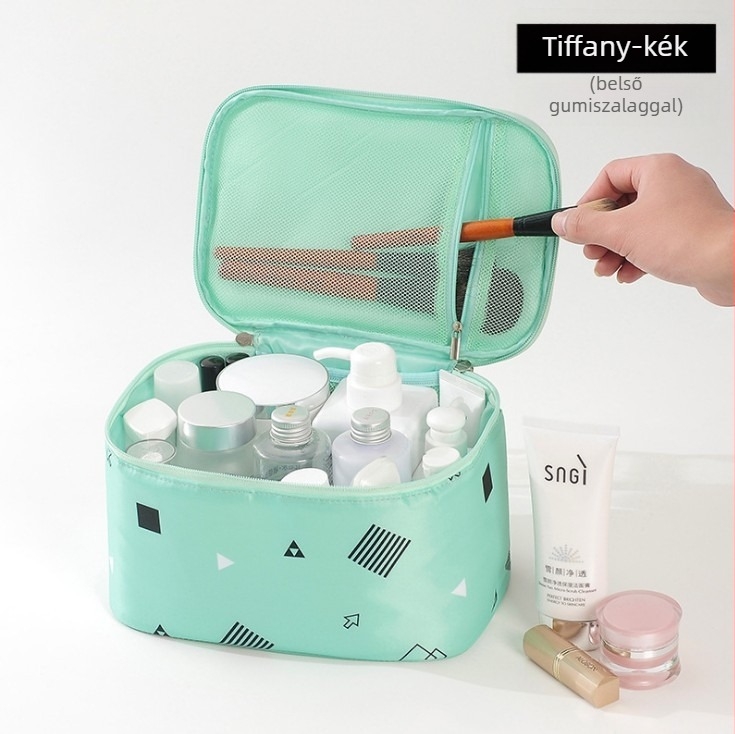 Sminkes táska, összecsukható és vízálló, hordozható utazásokhoz, Koreai-Ins stílusú, tisztálkodási neszesszer