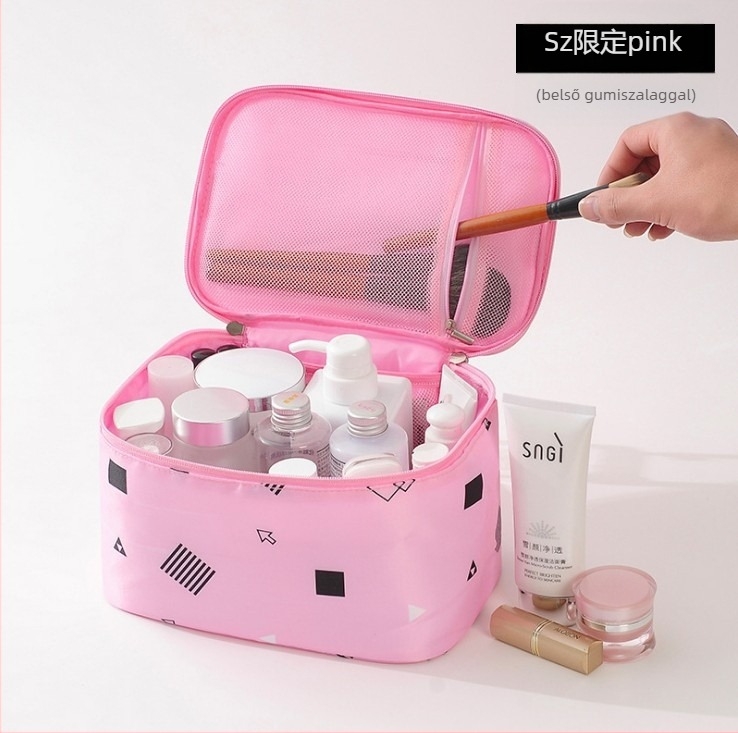 Sminkes táska, összecsukható és vízálló, hordozható utazásokhoz, Koreai-Ins stílusú, tisztálkodási neszesszer