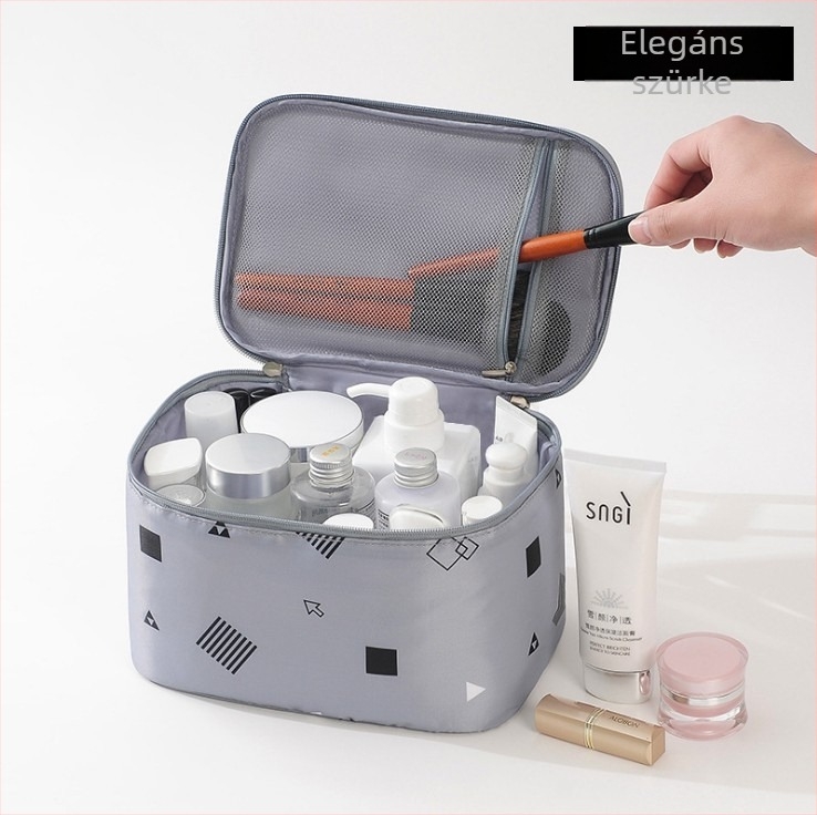 Sminkes táska, összecsukható és vízálló, hordozható utazásokhoz, Koreai-Ins stílusú, tisztálkodási neszesszer