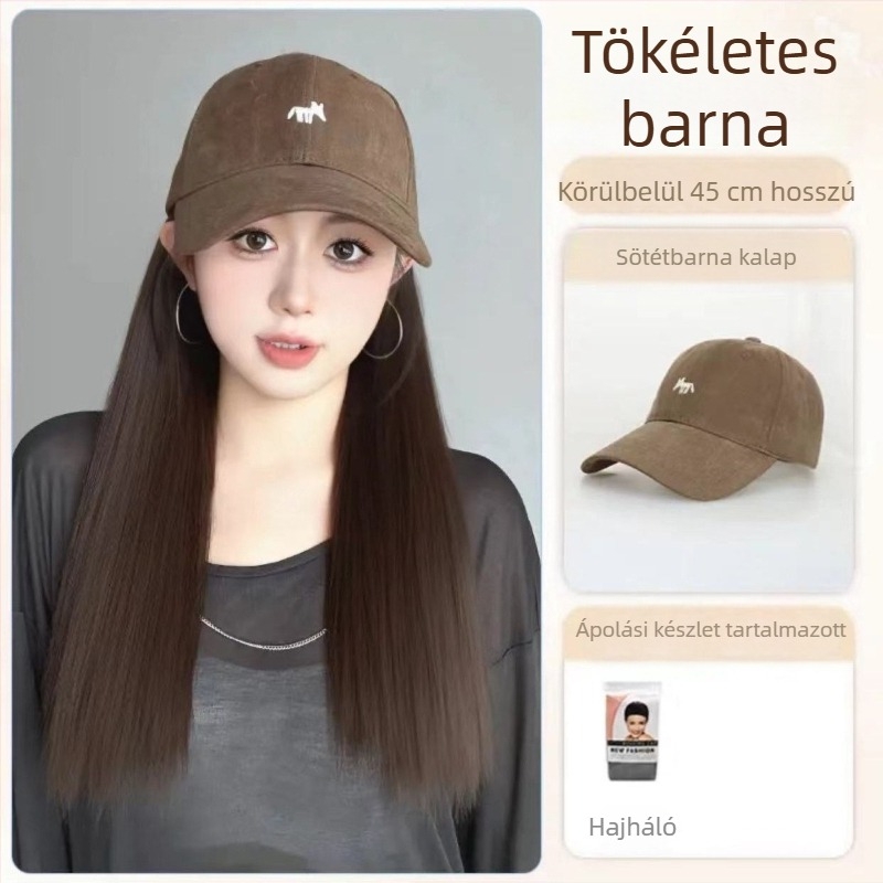 Farokkal ellátott paróka, rókás hímzett sapkával, egyrészes dizájn, kézzel szőtt, hőálló szintetikus szálakból, nagy hullám stílusú, nem festhető vagy dauerolható, minden arcforma számára