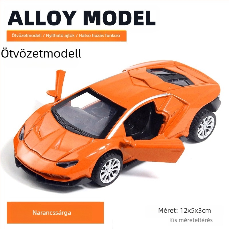 Ötvözetes autómodell játék, statikus klasszikus autó, erővezérlés, OEM logó testreszabás, 7–14 éveseknek