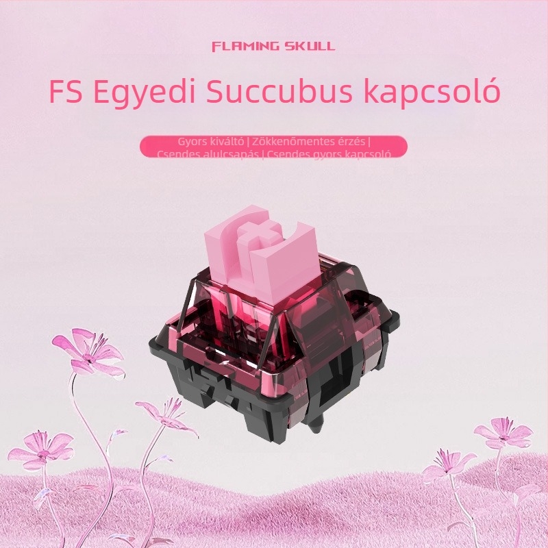 Mechanikus billentyűzet-kapcsoló testre szabható tengellyel — ötpin hot-swappable, lineáris, csendes működés