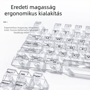 Readson átlátszó PC keycap mechanikus billentyűzethez, oldal- és felül gravírozott.