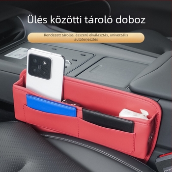 Bőr autóülés közti tároló doboz, teleszkópos, vízálló