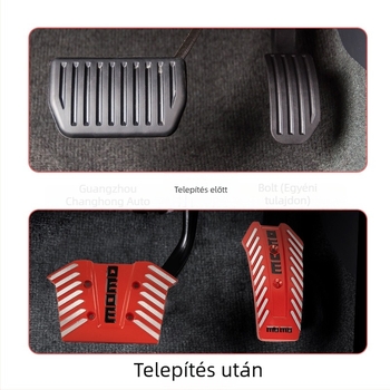 Always red autópedál készlet alumínium ötvözetből gyorsító- és fékpedálhoz – univerzális illeszkedés, testreszabható