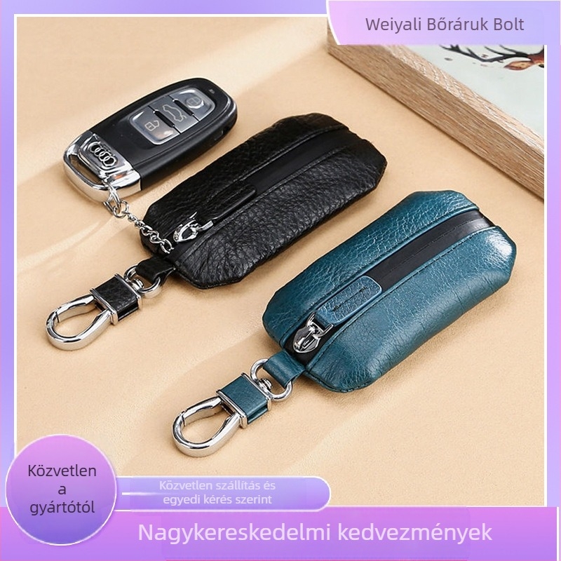 PU bőr kulcstartó táska | Uniszex | Utcai divat | Vízálló, ultra könnyű, antibakteriális