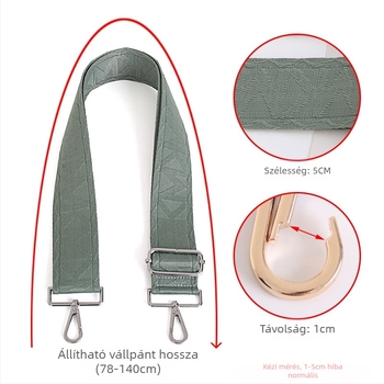 Xinhao poliészter Jacquard táska vállpánt, univerzális crossbody vállpánt (csere kiegészítő)
