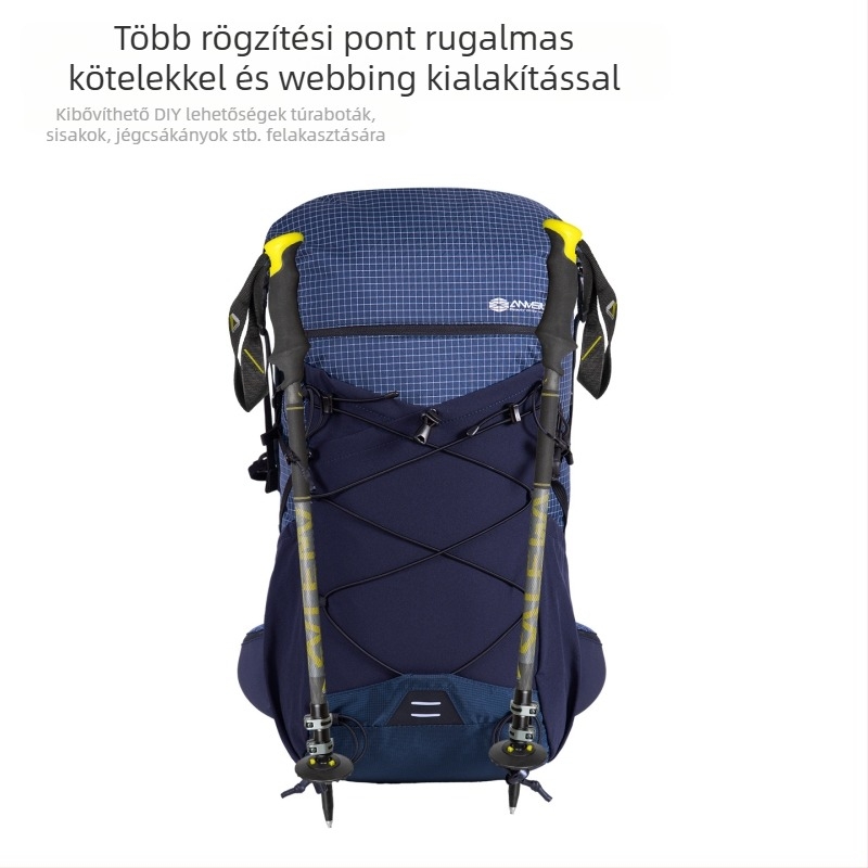 ANMEILU Uniszex túrahátizsák, nylon, 30L kapacitás, fiziológiás görbületű hátsó panel, poliészter bélés, szabadtéri sportokra
