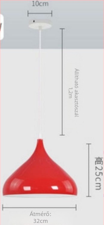 Vasból készült függőlámpa – LED, modern egyszerű stílus, egyfejű kivitel, 220V