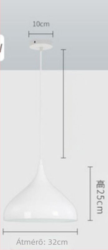 Vasból készült függőlámpa – LED, modern egyszerű stílus, egyfejű kivitel, 220V