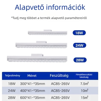 LED mennyezeti lámpa, 85-265V, 15-30 m²-es területhez, CRI ≥90