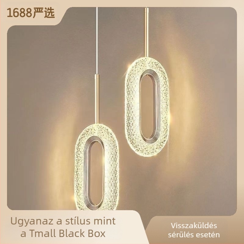 LED függőlámpa hálószobába, alumínium test, akril árnyékoló, állítható magasság, egyfejű lámpa, modern minimalista stílus