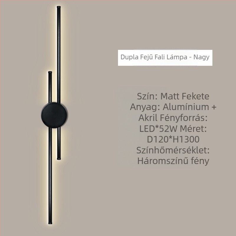 Fali LED lámpa PC árnyékolóval, vas test, 220V, általános célú világítás