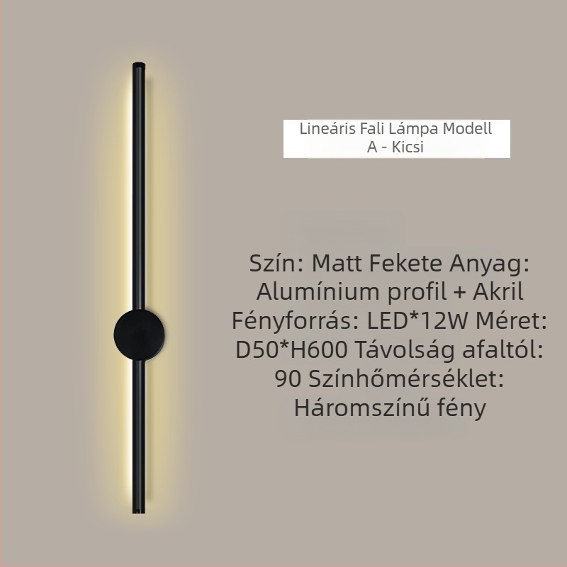 Fali LED lámpa PC árnyékolóval, vas test, 220V, általános célú világítás