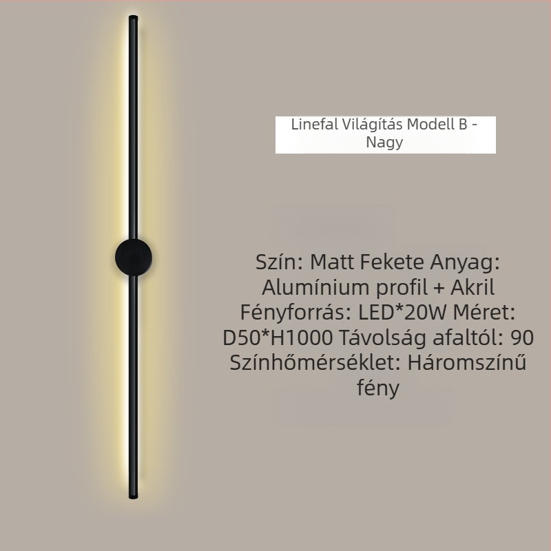 Fali LED lámpa PC árnyékolóval, vas test, 220V, általános célú világítás