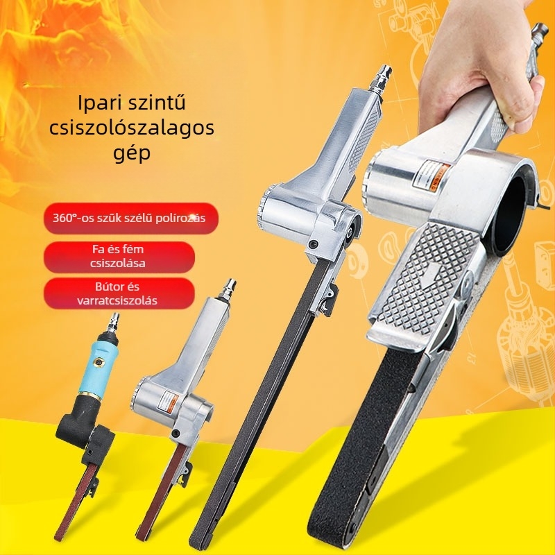 Fast Leopard pneumatikus szalagcsiszoló gép, csiszoláshoz és polírozáshoz