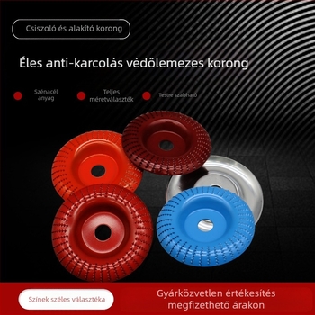 Sarokcsiszolóhoz való polírozó korong – ívelt alakú abrazív korong faanyag és műanyag megmunkálásához