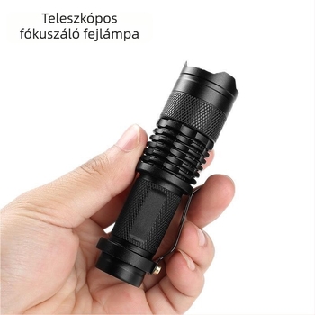 Teleszkópos fókuszáló zseblámpa állítható zoommal, 3W LED, alumínium ötvözet test, elemmel működik (nem tartalmazza az elemeket), logó nyomtatás elérhető.
