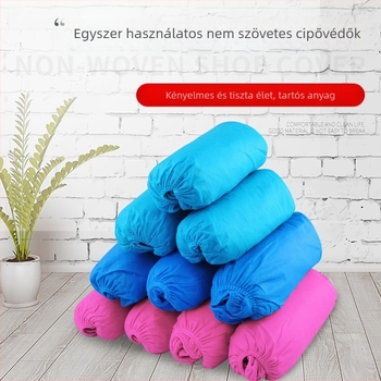 Nem szőtt anyagból készült cipővédő, megvastagított, csúszásmentes, kopásálló, lebomló