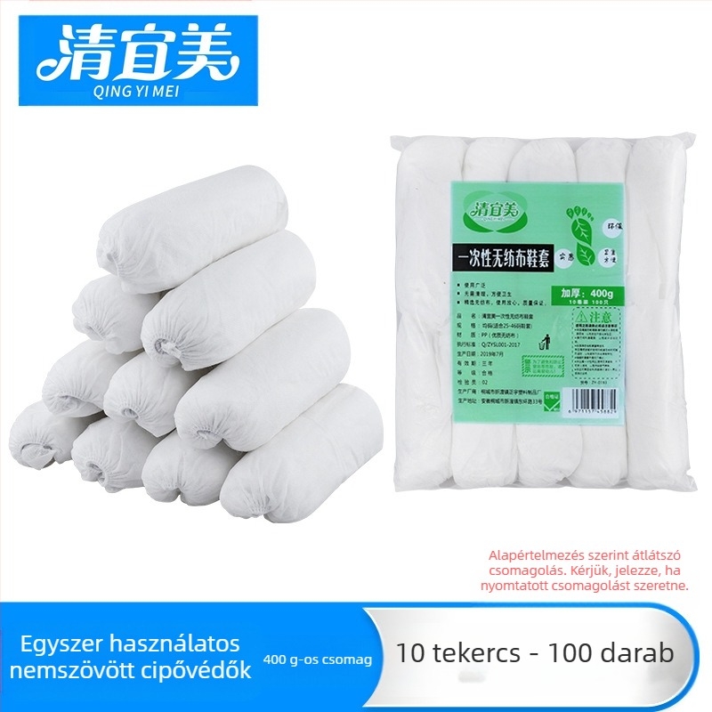 Nem szőtt anyagból készült cipővédő, megvastagított, csúszásmentes, kopásálló, lebomló