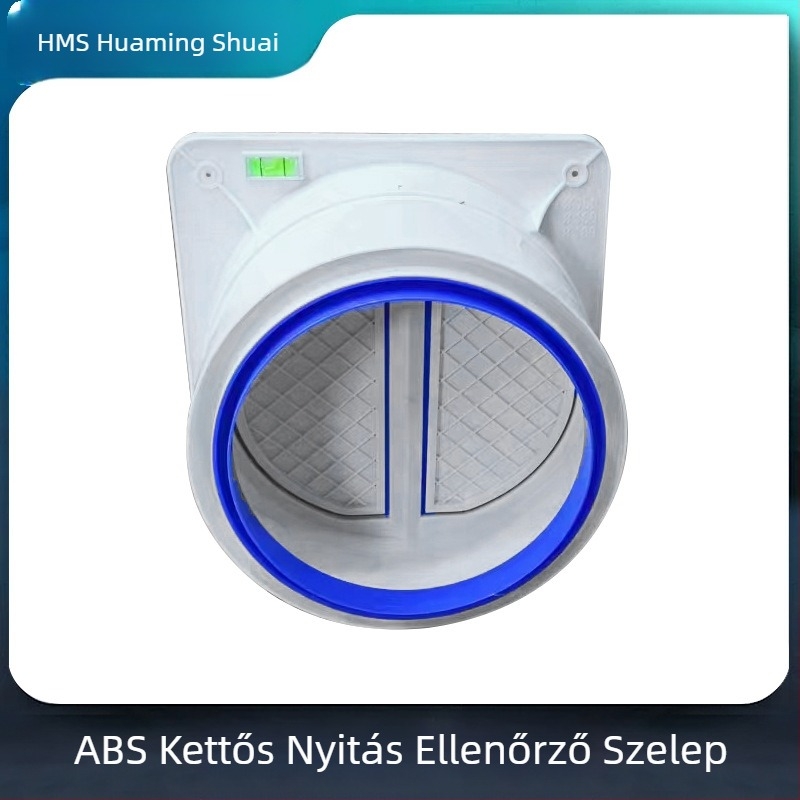 Konyhai szellőztetés-visszacsapó szelep, magas tömítettségű, ABS műanyag, egyirányú működés