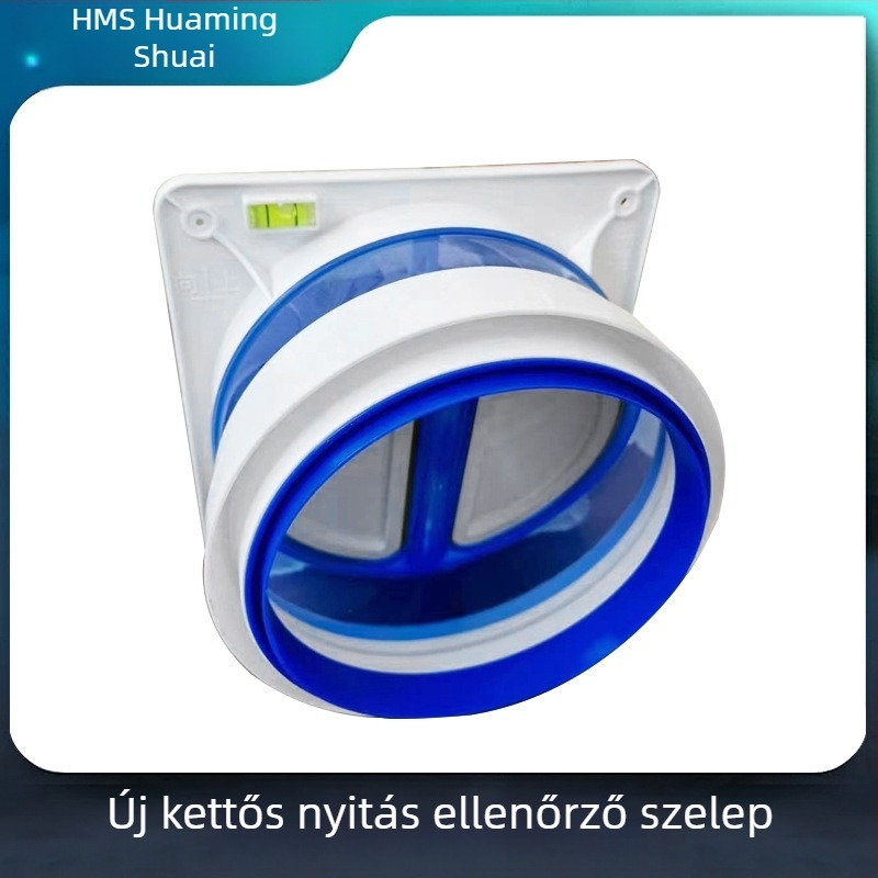 Konyhai szellőztetés-visszacsapó szelep, magas tömítettségű, ABS műanyag, egyirányú működés