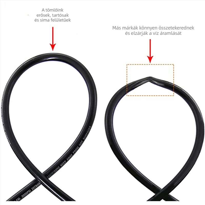 Magasnyomású csatornavíz-tisztító tömlő – TUTU márka; anyag: szennyvízcső; súly: 0.86