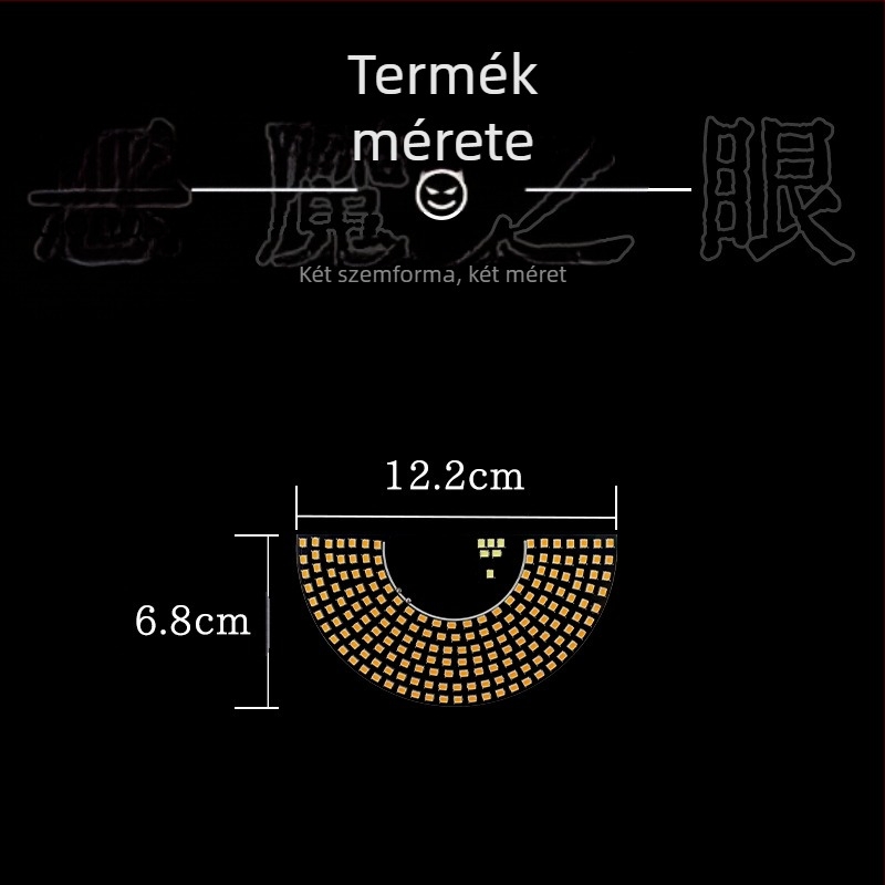 LED autó szemfények több üzemmódban riasztó fények, modell MKS-9980, univerzális kompatibilitás, interaktív hátsó tükör fények
