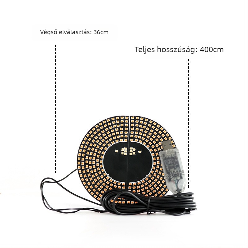 LED autó szemfények több üzemmódban riasztó fények, modell MKS-9980, univerzális kompatibilitás, interaktív hátsó tükör fények
