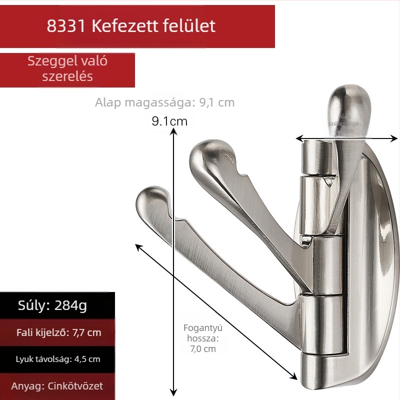 Ruhaakasztó forgó mechanizmussal - falra szerelhető, modern és minimalista stílus, Youyi, modell 8331a