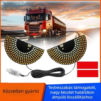USB autóvisszapillantó tükör fénye – ABS, 5V, 1W, 0,01A, Modell 11/50