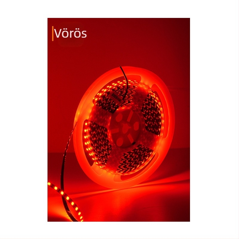 RGB LED szalag 120 LED-del (2835), 12V, 5mm, öntapadó, nagy fényerő, atmoszférikus világítás KTV bárhoz