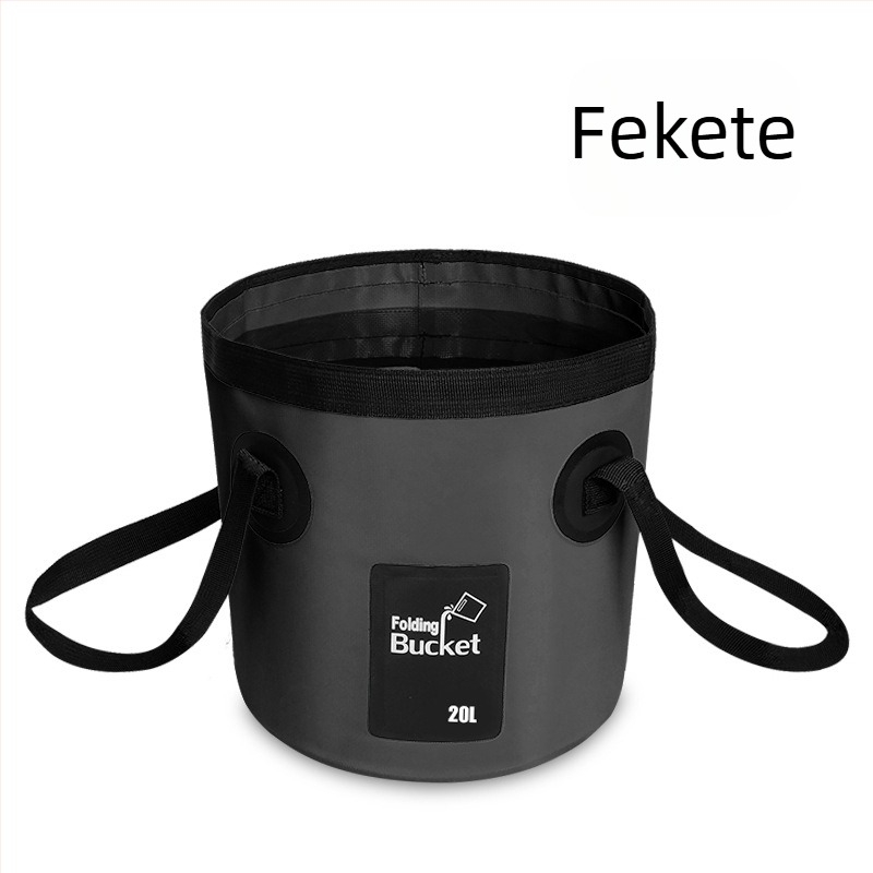 Összecsukható kültéri víztartály, könnyű PVC anyagból készült, autómosáshoz és horgászathoz, kapacitás 12L/20L, vízálló anyag, logó személyre szabható