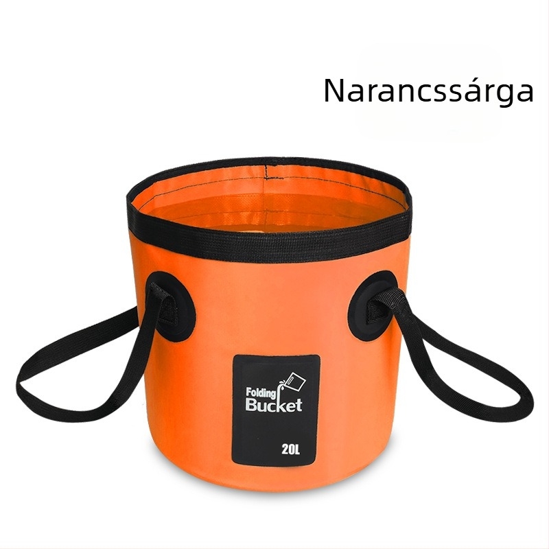 Összecsukható kültéri víztartály, könnyű PVC anyagból készült, autómosáshoz és horgászathoz, kapacitás 12L/20L, vízálló anyag, logó személyre szabható