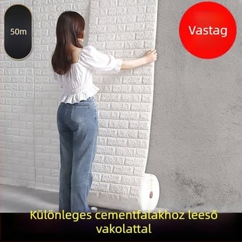 Öntapadós falpanel polisztiroldhaból nedvességálló és vízálló megoldás cement falakhoz és egyenetlen felületekhez (anyag: polisztirol hab; vízálló; nedvességálló; öntapadó; alkalmas cement falakhoz)