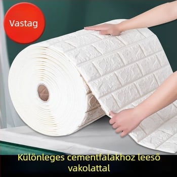 Öntapadós falpanel polisztiroldhaból nedvességálló és vízálló megoldás cement falakhoz és egyenetlen felületekhez (anyag: polisztirol hab; vízálló; nedvességálló; öntapadó; alkalmas cement falakhoz)